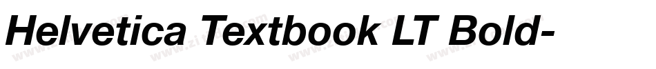 Helvetica Textbook LT Bold字体转换